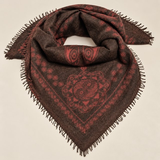 100 % Cashmere Bandana chocolate - 70x70
