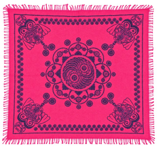 100 % Cashmere Bandana neonpink - 70x70