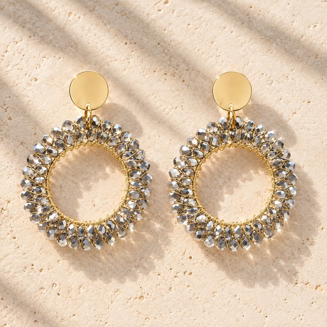 Crystal Hoops - silber