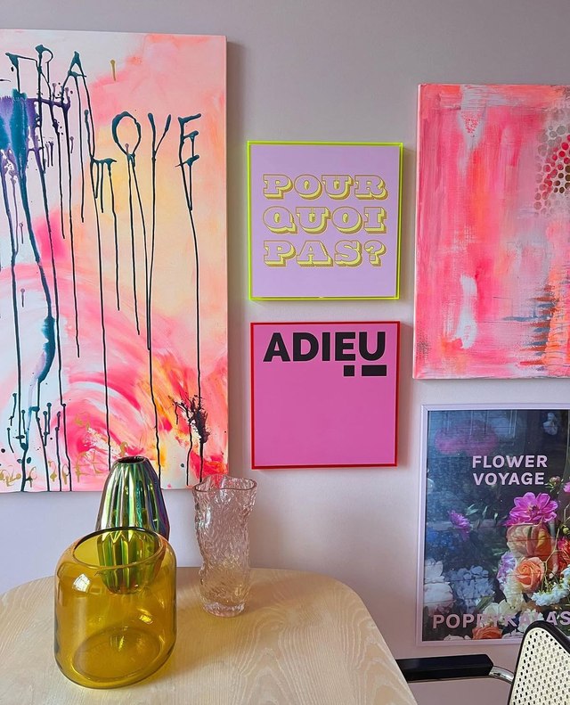 Druck mit Rahmen POUR QUOI PAS? - 45x45
