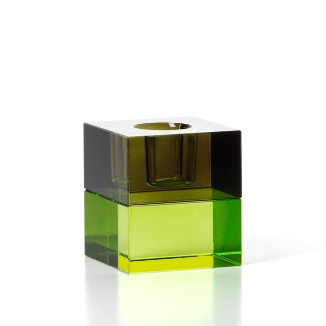 Kerzenhalter Gem Blocks Grün/Smoke