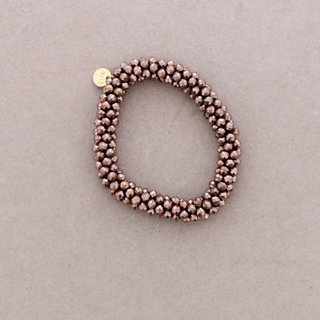 Kristall-Armband Antikgold