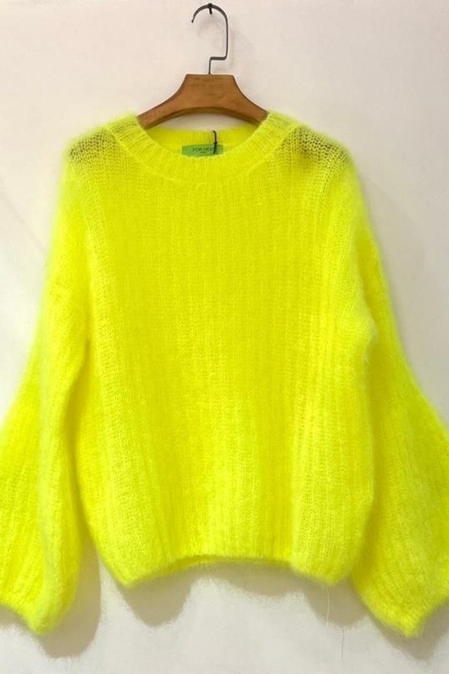 Mohair Sweater - neongelb