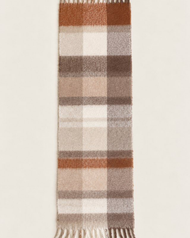 Oversized fluffy Schal - taupe